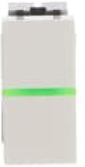 Abb Zenit Recessed Electrical Wall Switch One-Way Without Frame White
