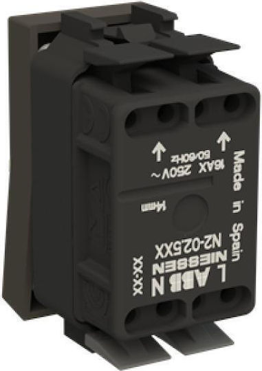 Abb Zenit Recessed Wall Switch Single Without Frame Brown
