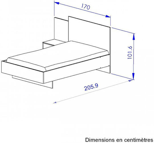 Set De Mobilier Pentru Dormitor Helvezia 120x200cm 3 Bucăți