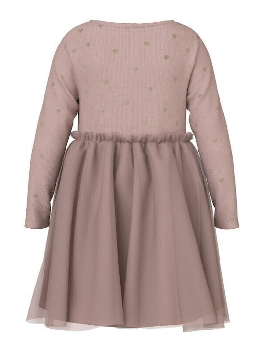 Children's Dress Long Sleeve Tulle Mauve