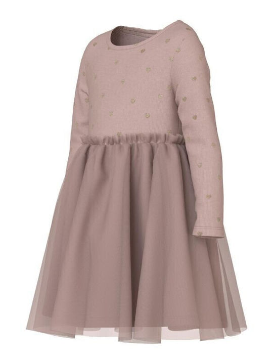 Children's Dress Long Sleeve Tulle Mauve