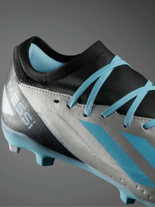 adidas X Crazyfast Messi.3 Fußballschuhe mit Stollen Silber