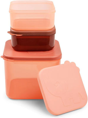 Done by Deer Kids Set Lunch Plastic Box Papaya