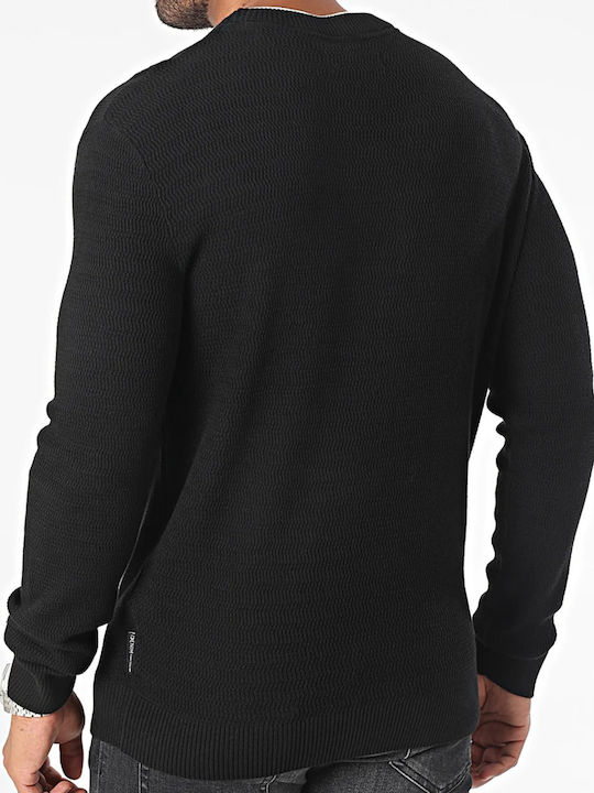 Tom Tailor Herren Langarm-Pullover Schwarz