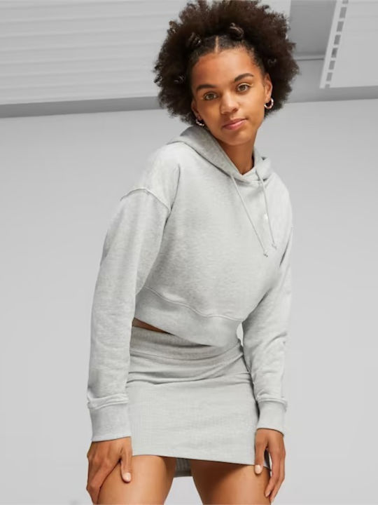 PUMA Classics Women's Sweatshirts Gray with Hooded