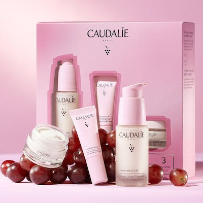 Caudalie Resveratrol-lift Firming Solution Hautpflegeset für Anti-Aging mit Serum , Augencreme & Gesichtscreme 50ml