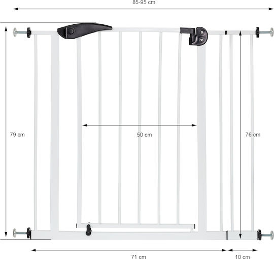ECD Germany Security Door Simple Placement made of Metal in White Color 79x79cm 1pcs