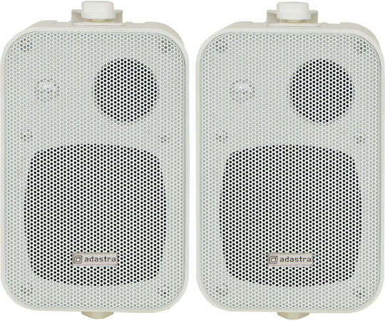 Adastra B30V-W Passive Wall Mount Installation Speakers 30W Pair 13.6x15.5x24cm White