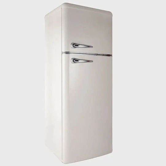 Bronxi Retro Ψυγείο Δίπορτο 208lt Υ147xΠ55xΒ58.5εκ. Μπεζ BX-1510 CR