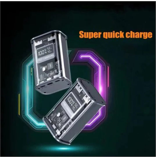 Treqa TR-956 Power Bank 10000mAh 20W με 2 Θύρες USB-A και Θύρα USB-C Power Delivery / Quick Charge 3.0 Γκρι