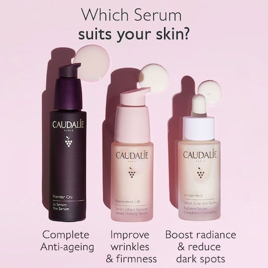 Caudalie Vinoperfect Radiance Korrektur des Teints Feuchtigkeitsspendend Serum Gesicht für Strahlkraft & Flecken 50ml