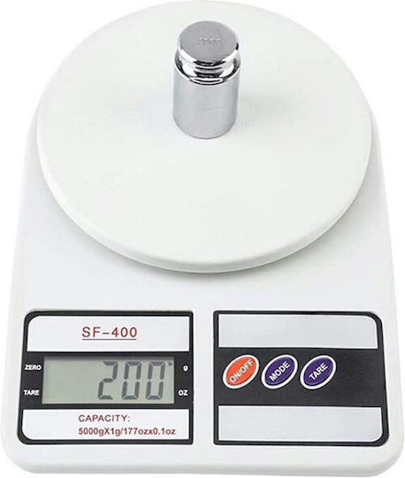 Ψηφιακή Ζυγαριά Κουζίνας έως 5kg Λευκή