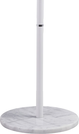 Pakketo Marietta Καλόγερος Μεταλλικός Λευκός 37x37x177cm