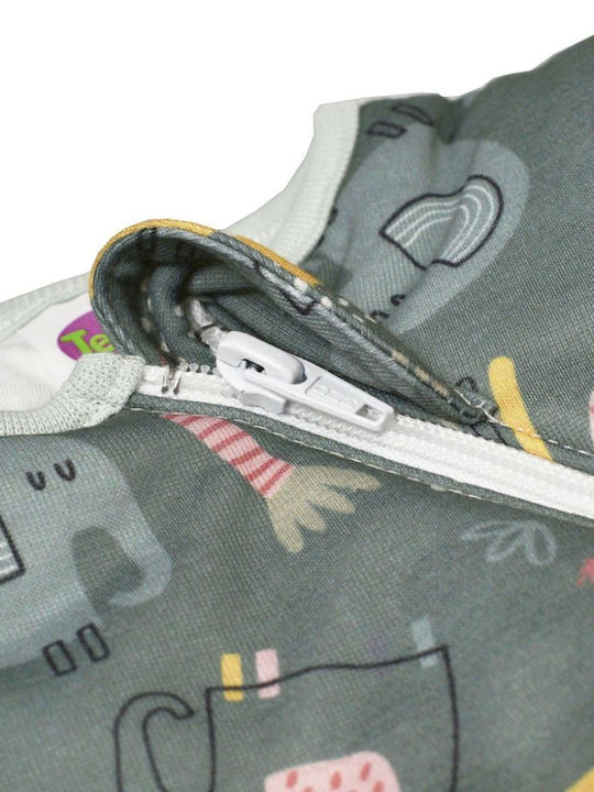 Tender Spring Sleeping Bag with Feet 1 Tog Gray with Detachable Sleeves