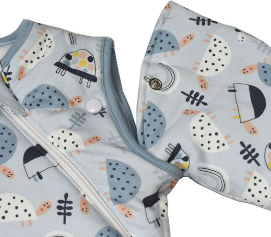 Tender Winter Schlafsack mit Füßen Eco Turtle 2.5 Tog Hellblau mit abnehmbaren Ärmeln