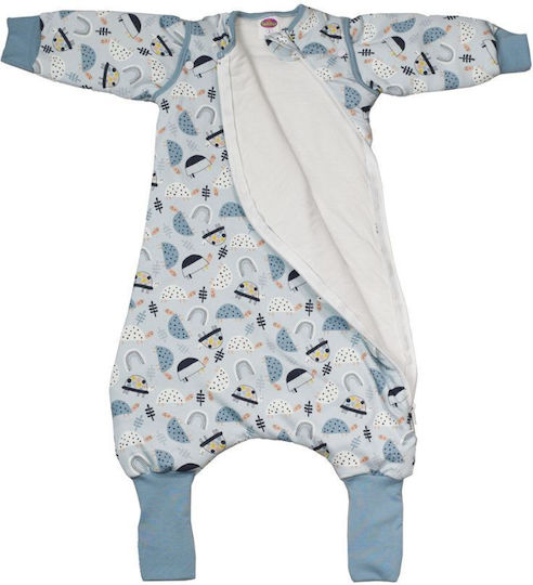 Tender Winter Schlafsack mit Füßen Eco Turtle 2.5 Tog Hellblau mit abnehmbaren Ärmeln