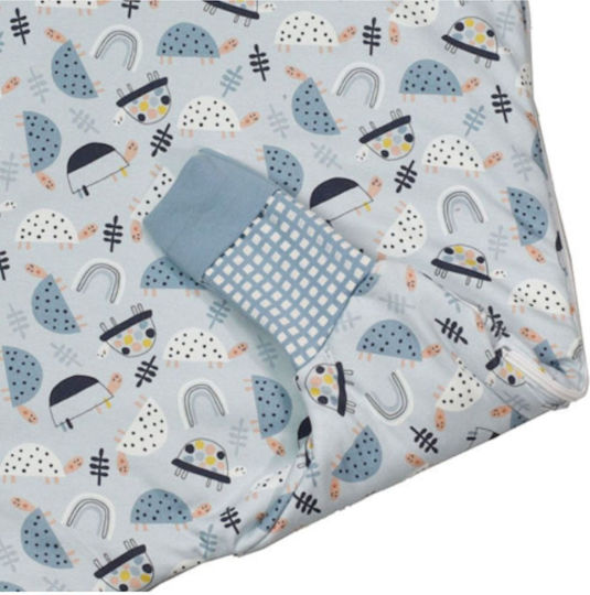 Tender Winter Schlafsack mit Füßen Eco Turtle 2.5 Tog Hellblau mit abnehmbaren Ärmeln