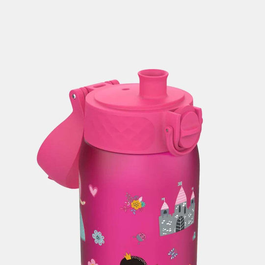 Ion8 Πλαστικό Παιδικό Παγούρι Non Spill Ροζ 350ml