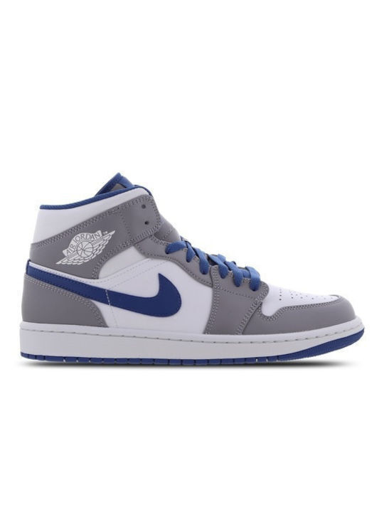 Nike Kids Sneakers High Air Jordan 1 Grey / True Blue / White