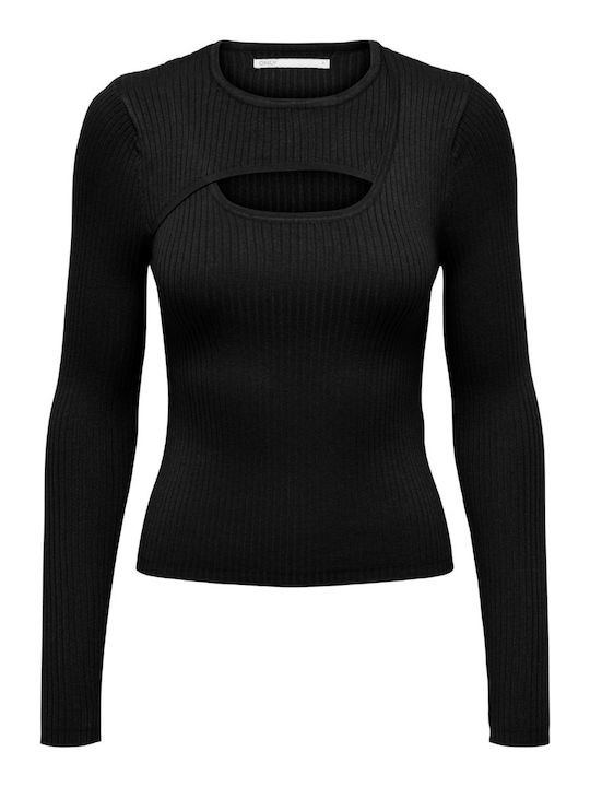 Only Damen Langarm Pullover Schwarz