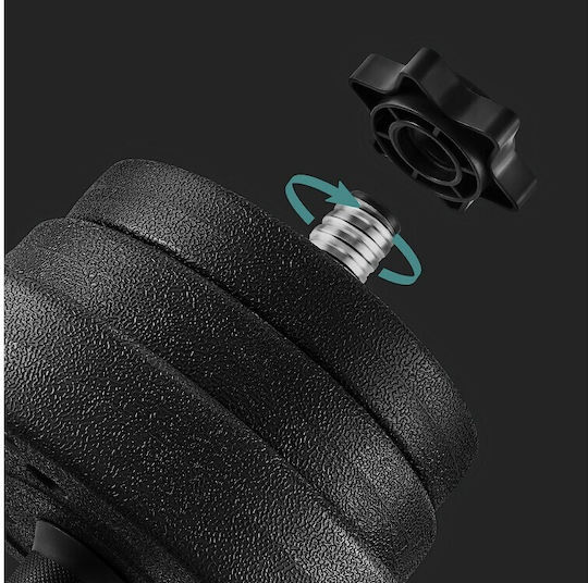 Songmics Set de gantere cu bară, greutate totală 21kg