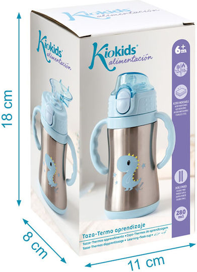Kiokids Little Dinosaur Baby Thermos for Liquids Stainless Steel 280ml