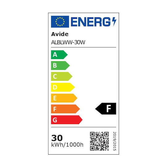 Avide Φωτιστικό Πάγκου Κουζίνας ALBLWW-30W LED 30W Θερμό Λευκό Μ120xΒ7xΥ2.7εκ.