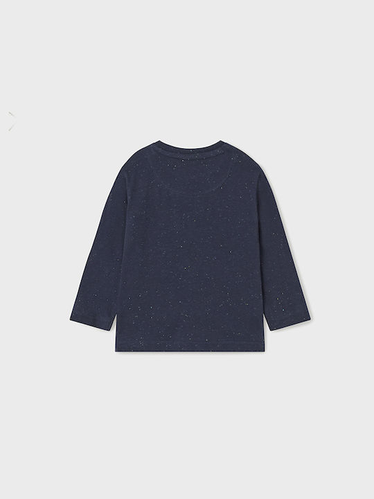 Mayoral Kids Blouse Long Sleeve Navy Blue