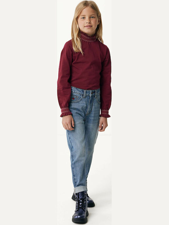 Kids' Shirt Long Sleeve Burgundy