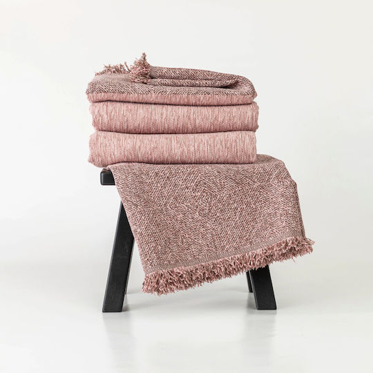 Borea Square Ριχτάρι Τετραθέσιου Καναπέ Chenille 180x350εκ. Γκρι