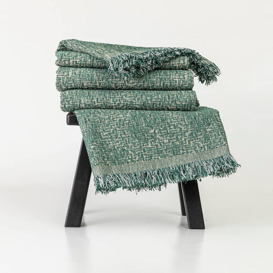 Borea Tile Three-Seater Sofa Throw Chenille 180x300cm Purple
