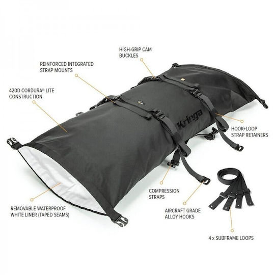 Kriega Motorcycle Tail Bag 40lt Orange