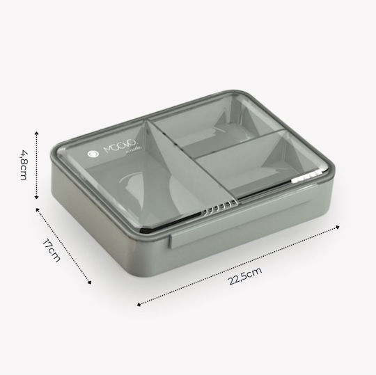 Nuvita Δοχείο Φαγητού Πλαστικό Sage Green με Χωρίσματα 950ml