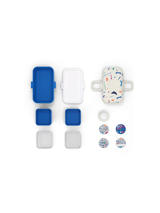 Monbento Lunchbox Kunststoff Blue Terrazzo 800ml 1Stück