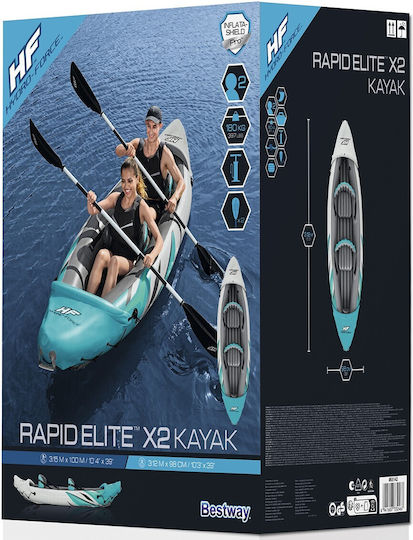 Bestway Rapid Elite X2 65142 Kayak umflat Geantă de plajă 2 persoane Multicolor