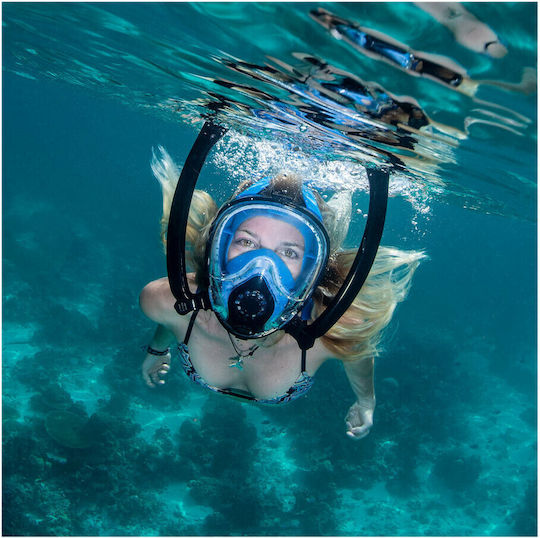 Amphibea Silicone Full Face Blue Diving Mask