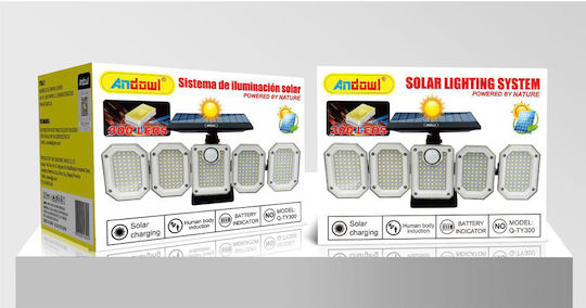 Andowl Waterproof Solar LED Floodlight 1.8W Cold White 6500K IP65