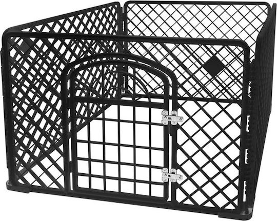 Purlov Park Dog Square made of Plastic in Black Color 90 x 90 x 60cm