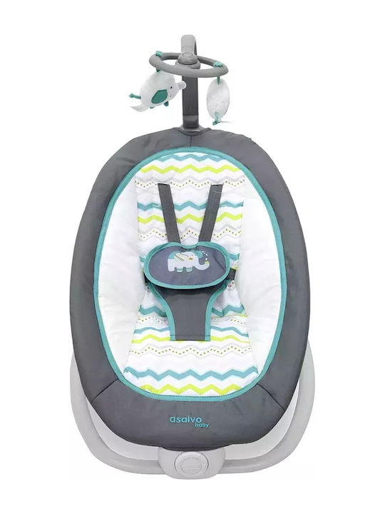 Asalvo Electric Baby Relax 2 in 1 Fold Birds with Music and Vibration Gray for Child up to 9kg