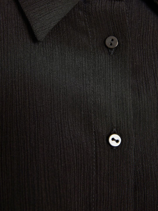 Women's Monochrome Long Sleeve Shirt Black