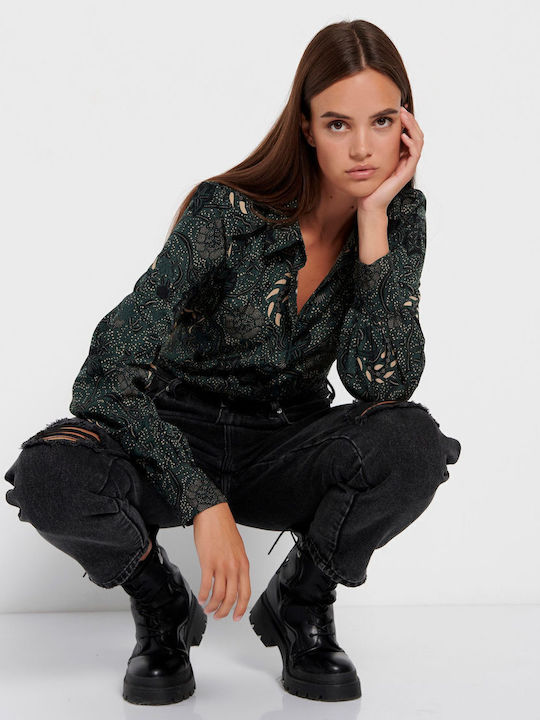 Langärmelig Damen Hemd Pepper Green