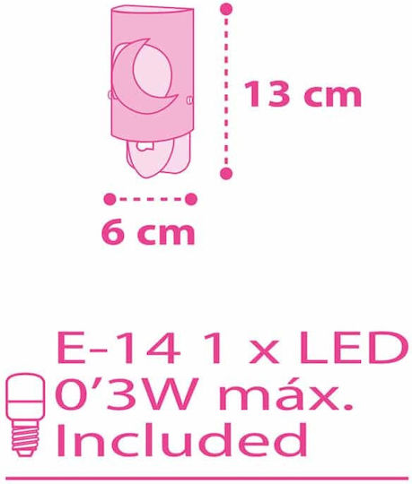 Ango Nursery Night Light LED Power Pink Warm