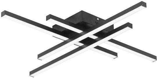 Powertech Plafonieră de Tavan 60buc Neagră cu LED Integrat
