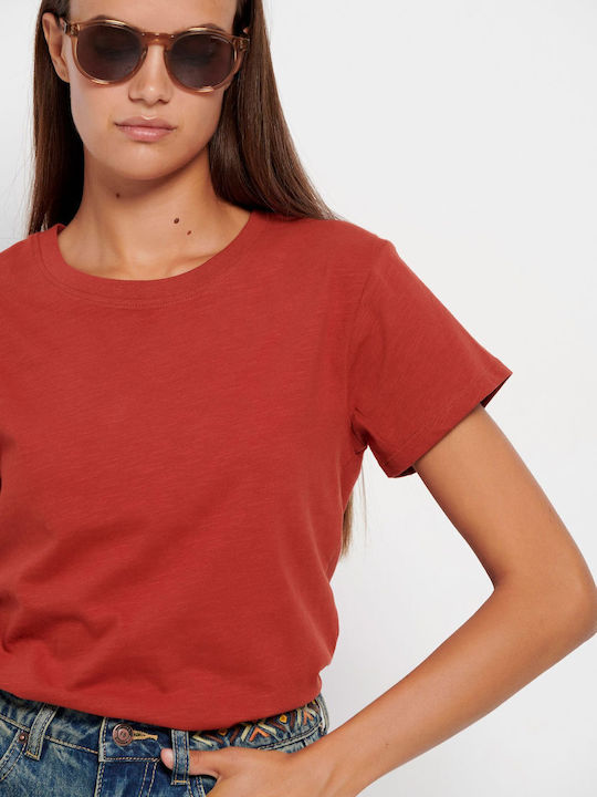 Funky Buddha Γυναικείο T-shirt Κόκκινο