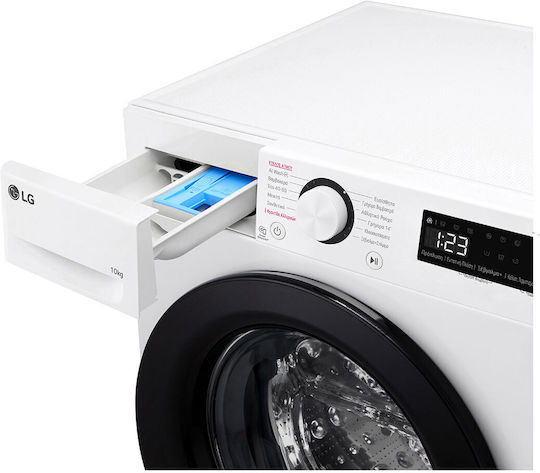 LG Mașină de Spălat Rufe 10kg cu Tehnologie cu Abur 1400 Rotiri AI DD F4R3010NSWB
