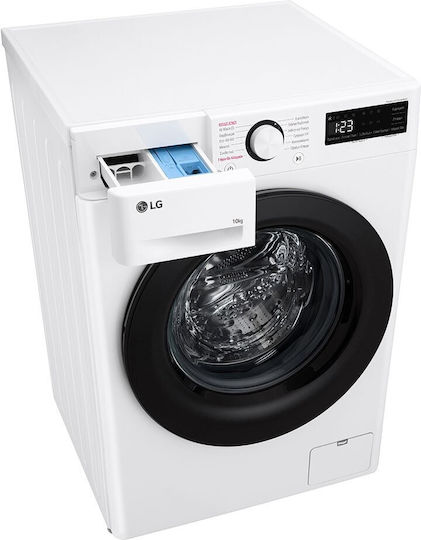 LG Mașină de Spălat Rufe 10kg cu Tehnologie cu Abur 1400 Rotiri AI DD F4R3010NSWB