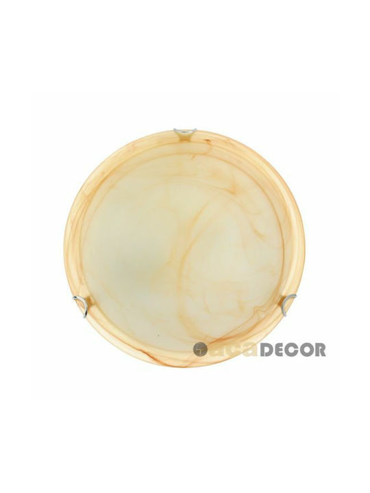 Aca Albatre Ceiling Mount Light 30cm Yellow with Socket E27