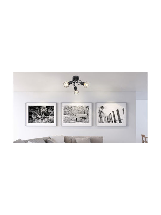 Globo Lighting Xara I Ceiling Mount Light 36cm Black with Socket E14