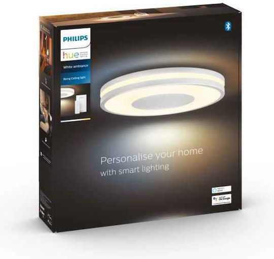 Philips Hue Being Smart Таванно осветление 34.8бр Бяла с Вграден LED и Дистанционно Управление