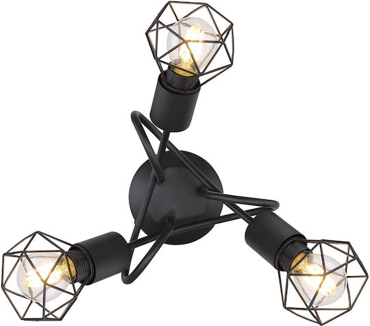 Globo Lighting Xara I Plafonieră de Tavan 36buc Neagră cu Soclu E14